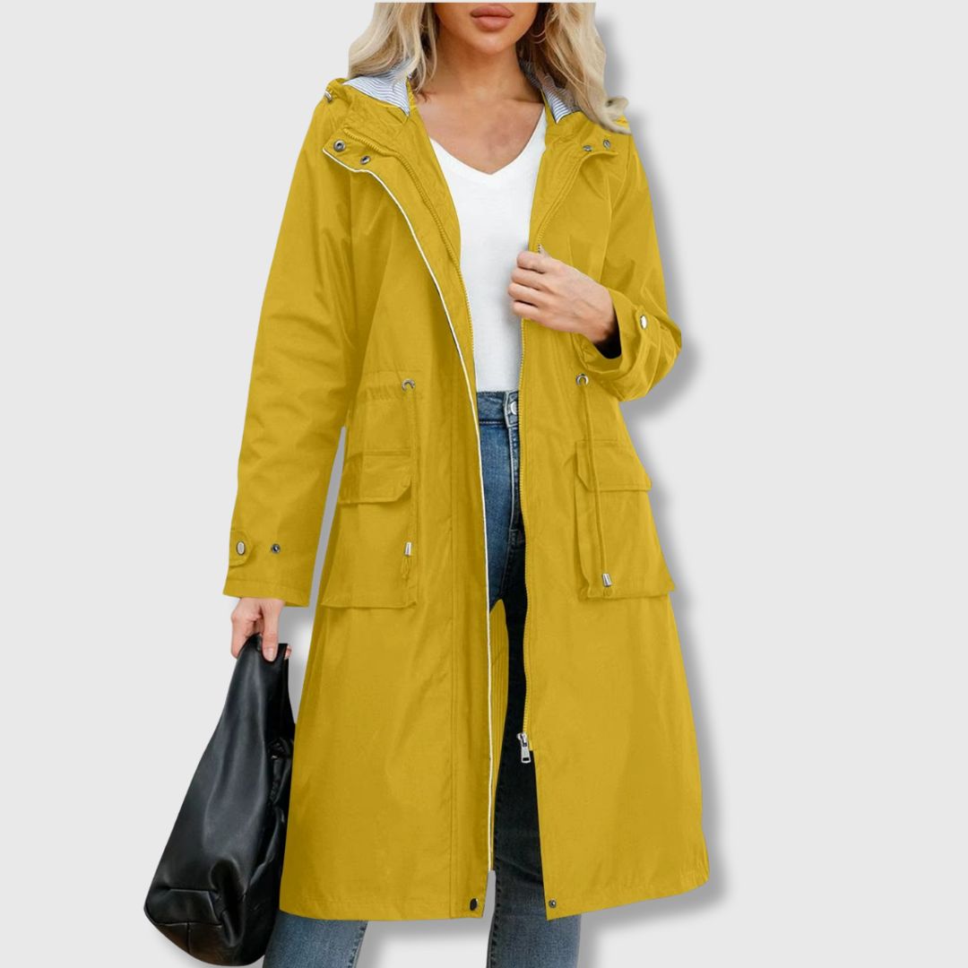 Elisabeth - Hooded trench coat for everyday ease