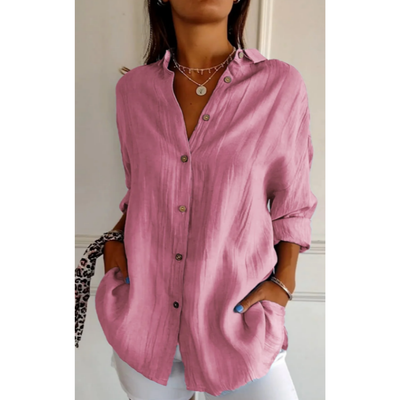 Joy - Casual Button-Down Beach Shirt for Women | Long Sleeves