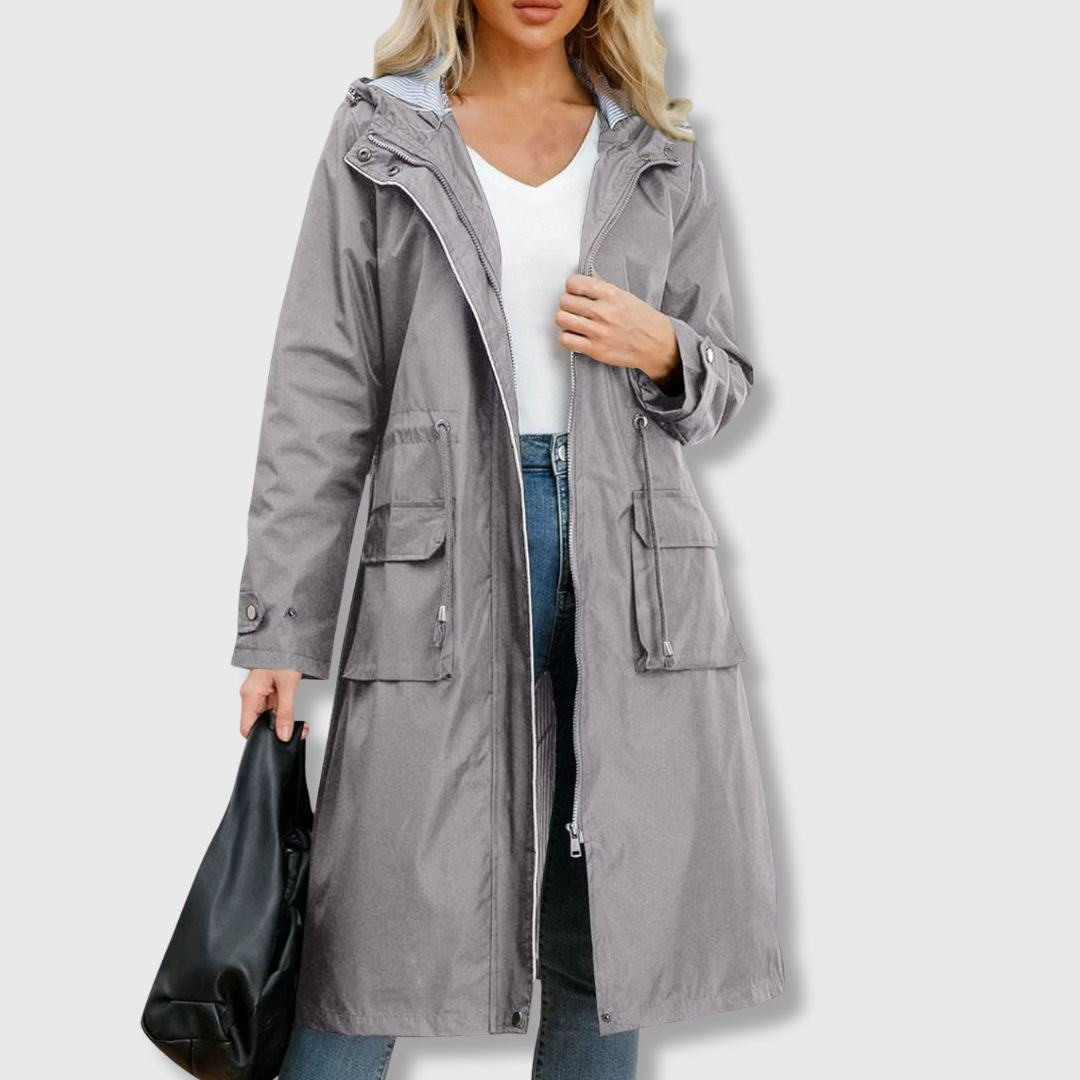 Elisabeth - Hooded trench coat for everyday ease