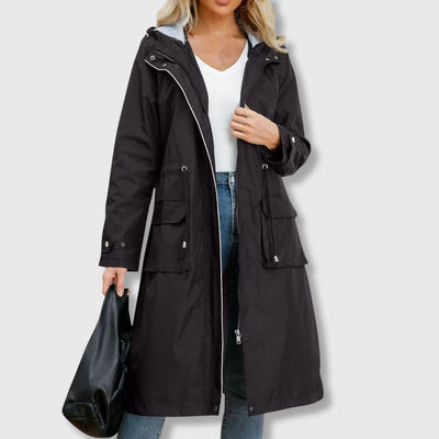 Elisabeth - Hooded trench coat for everyday ease
