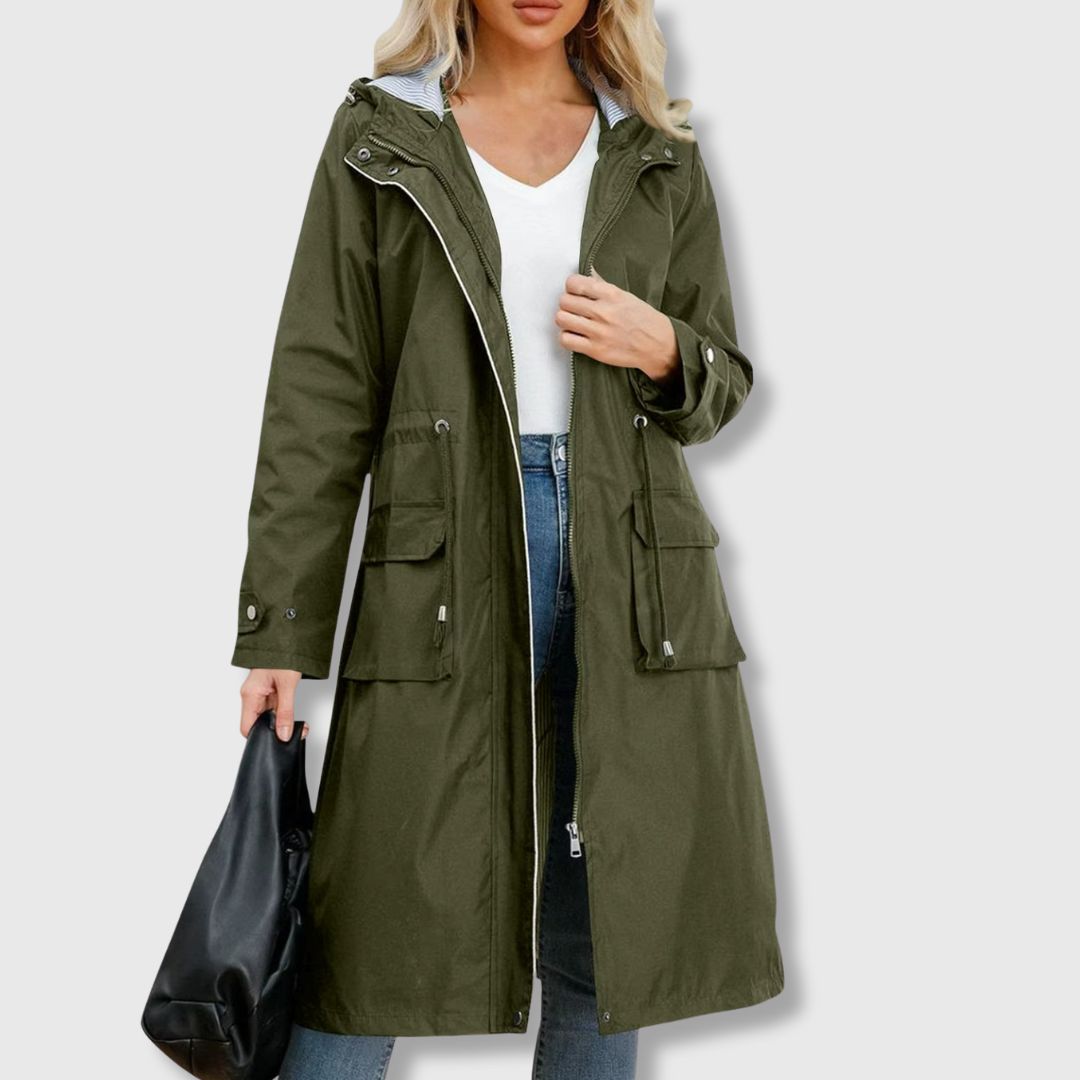 Elisabeth - Hooded trench coat for everyday ease