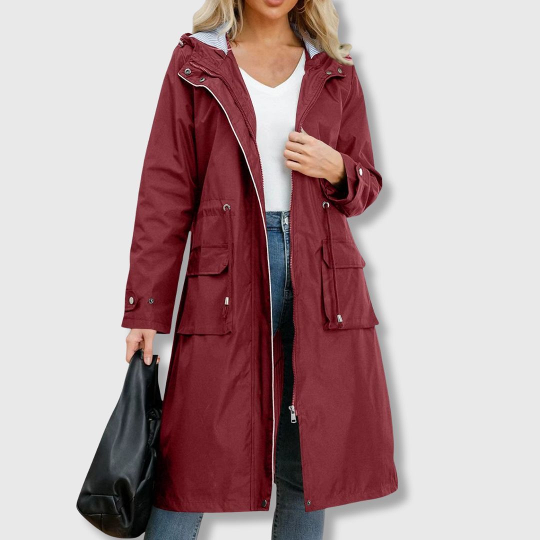 Elisabeth - Hooded trench coat for everyday ease
