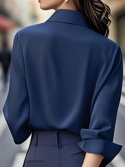 Jenna |  Elegant Long Sleeve Button Down Shirt