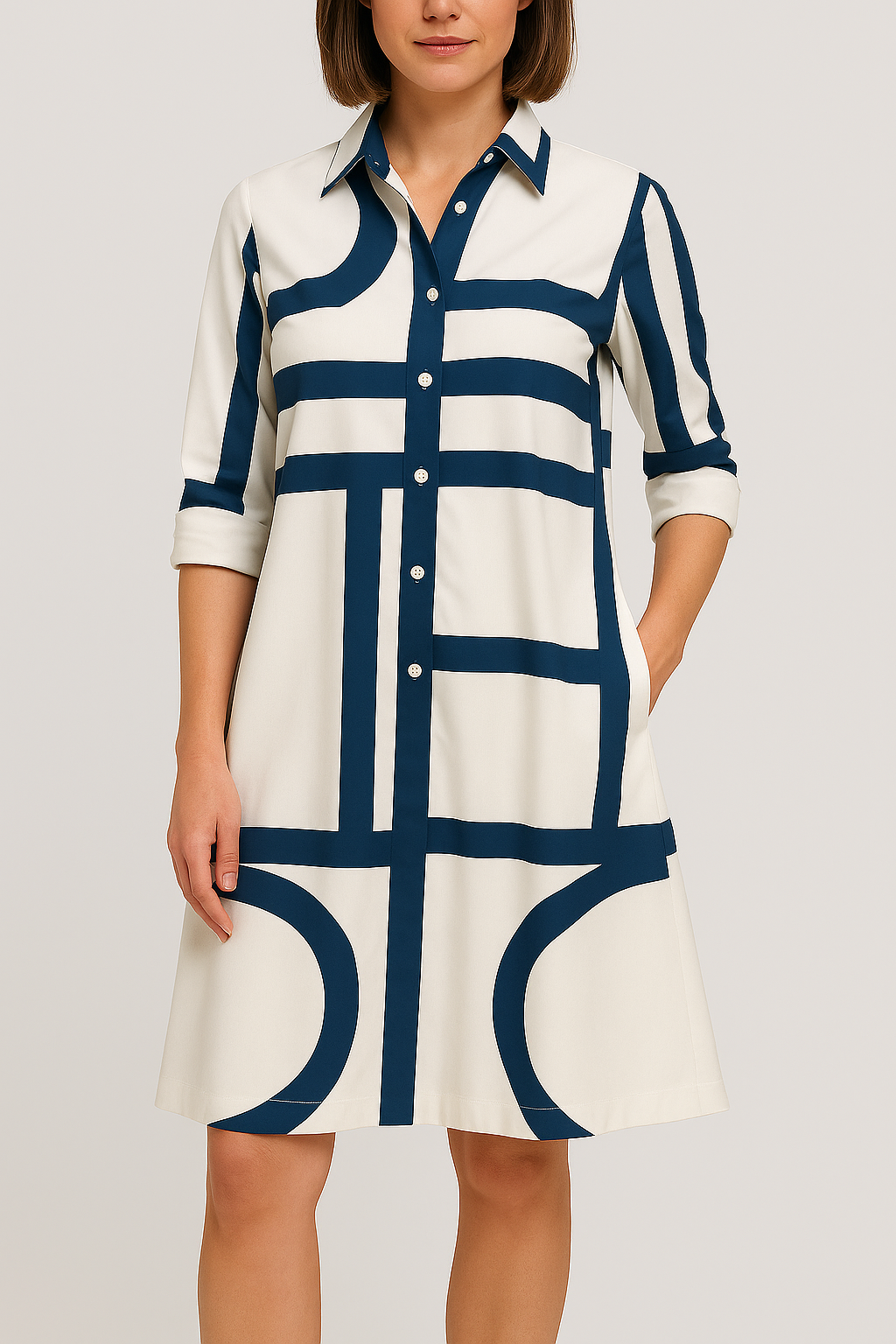 Julia - Elegant Midi Dress for an Effortless Style