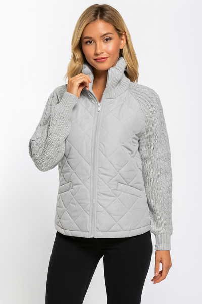 KATJA Women’s Knitted Patchwork Puffer Jacket