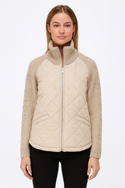 KATJA Women’s Knitted Patchwork Puffer Jacket
