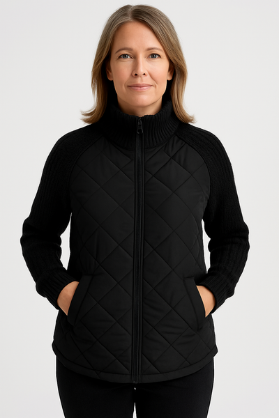 KATJA Women’s Knitted Patchwork Puffer Jacket