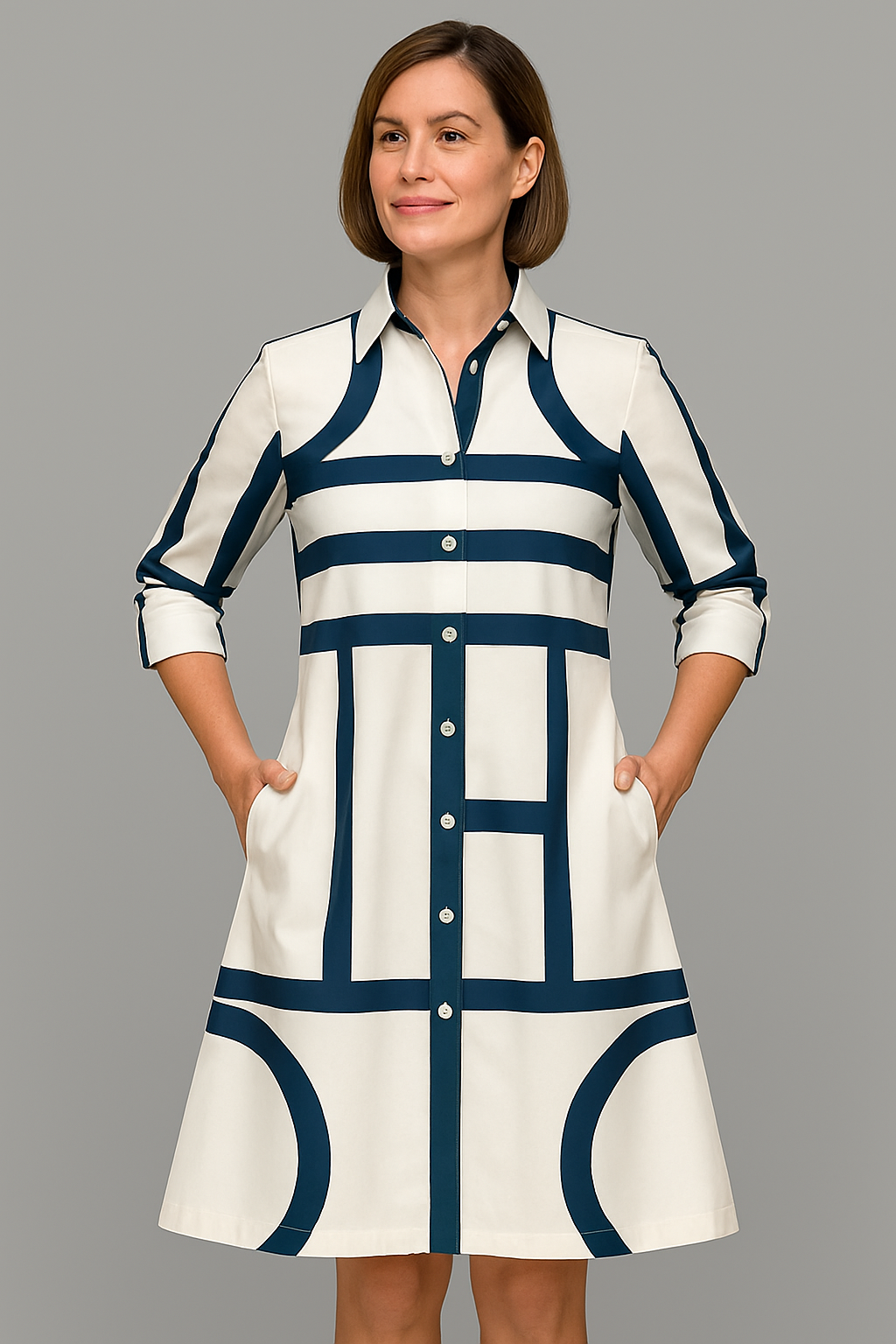 Julia - Elegant Midi Dress for an Effortless Style