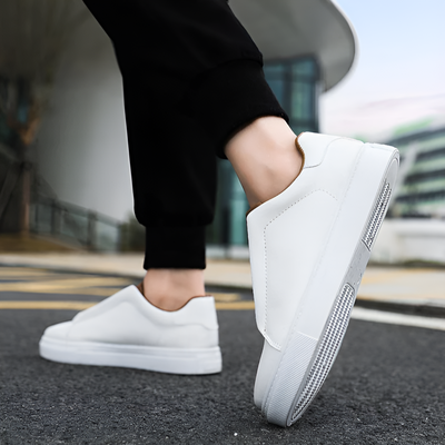 JAY| Navy Leather Sneakers