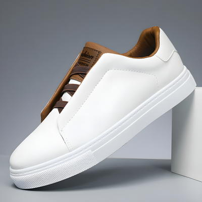 JAY| Navy Leather Sneakers
