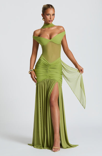 LEONA Maxi Dress - Olive