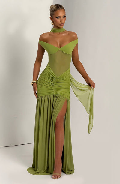 LEONA Maxi Dress - Olive
