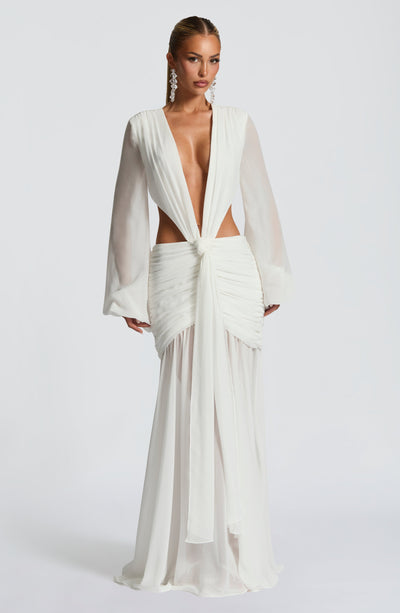 HUDA Maxi Dress - Ivory