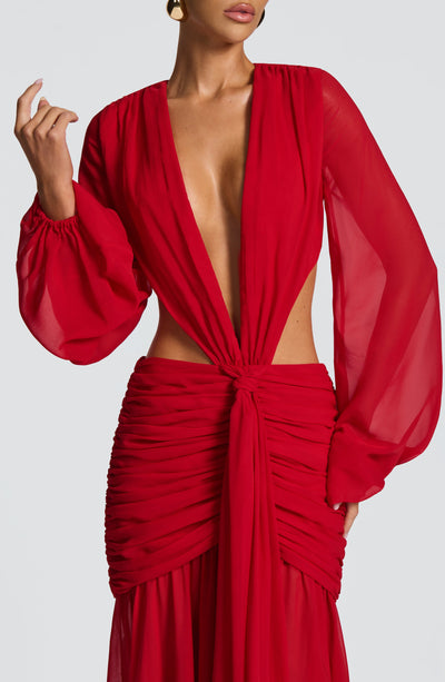 HUDA Maxi Dress - Red