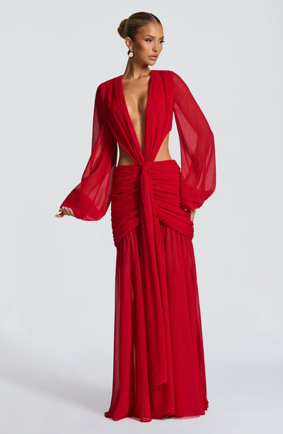 HUDA Maxi Dress - Red