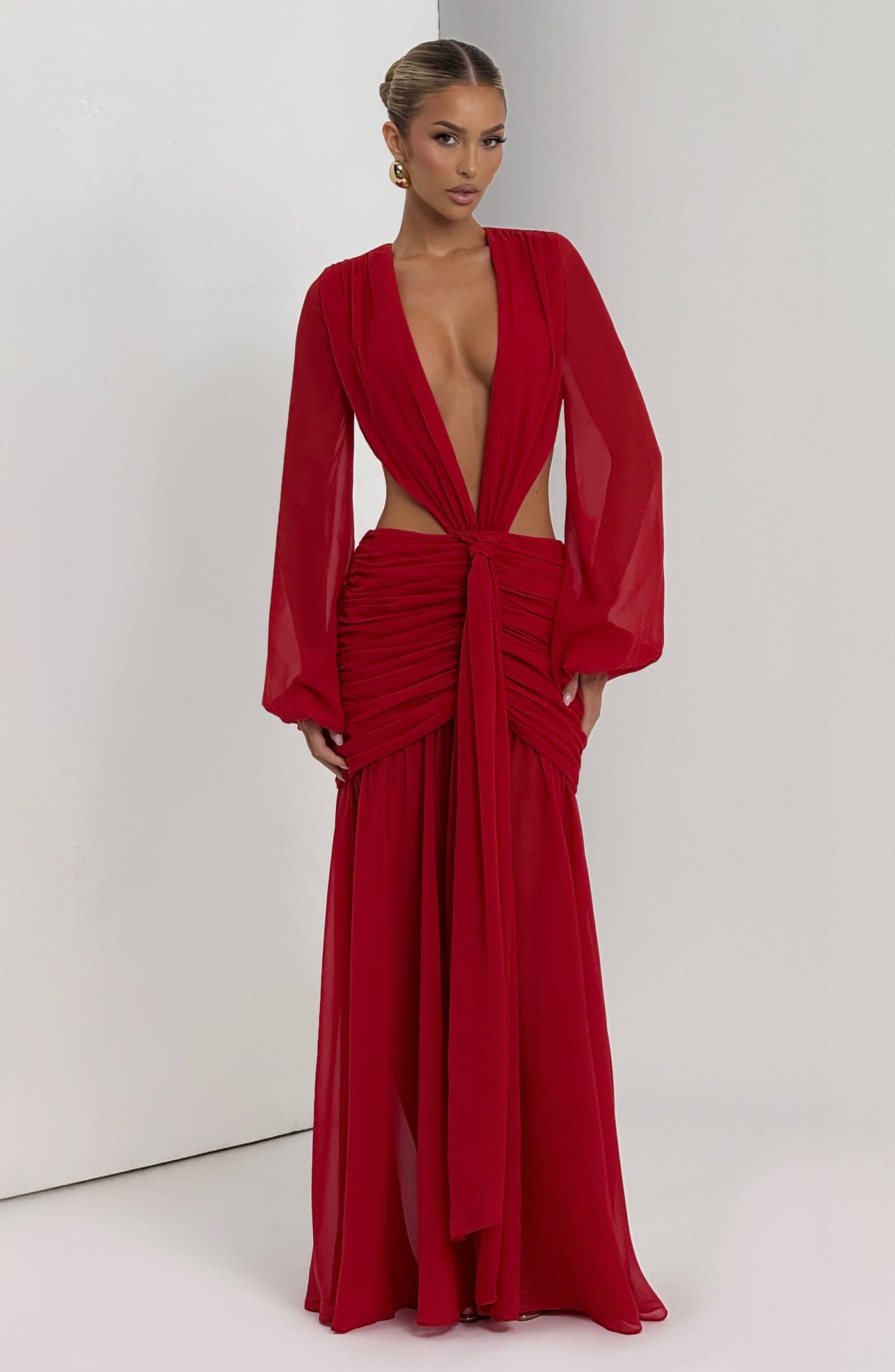 HUDA Maxi Dress - Red