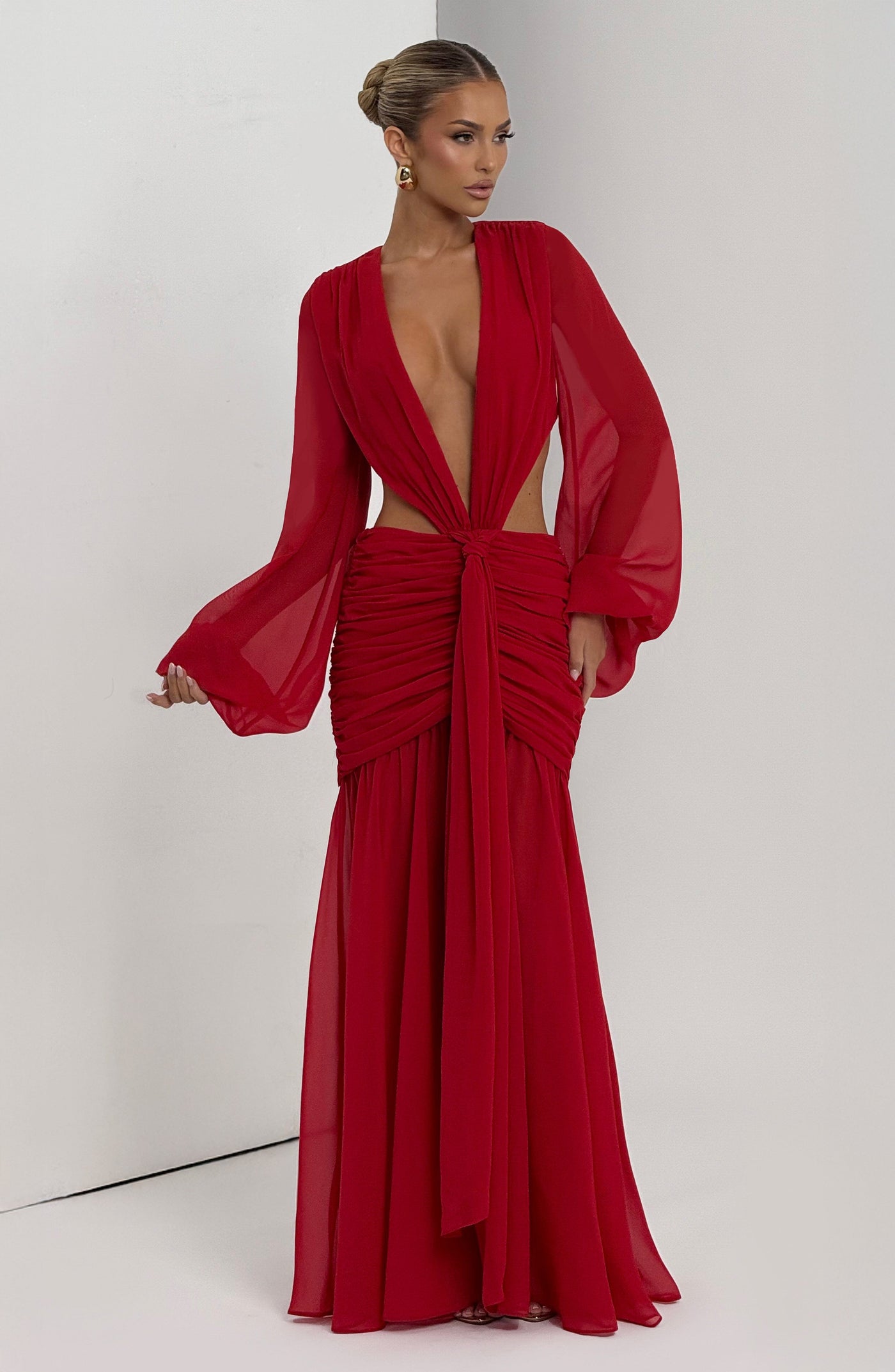 HUDA Maxi Dress - Red