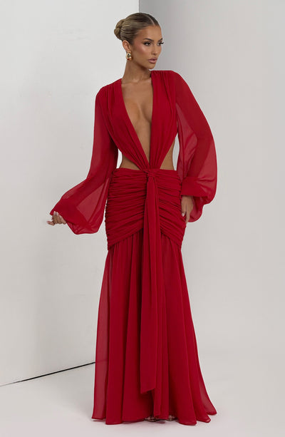HUDA Maxi Dress - Red