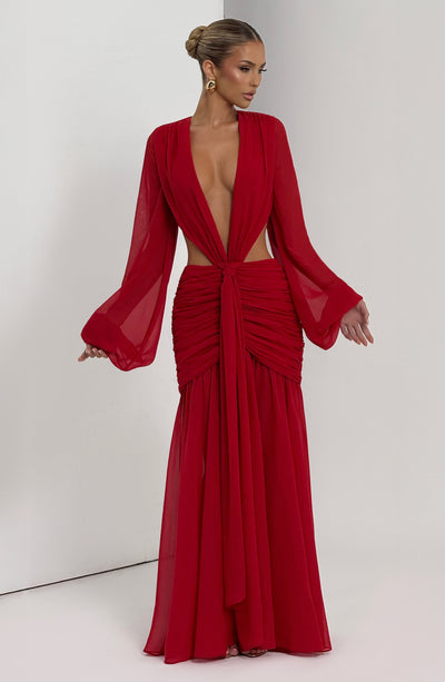 HUDA Maxi Dress - Red