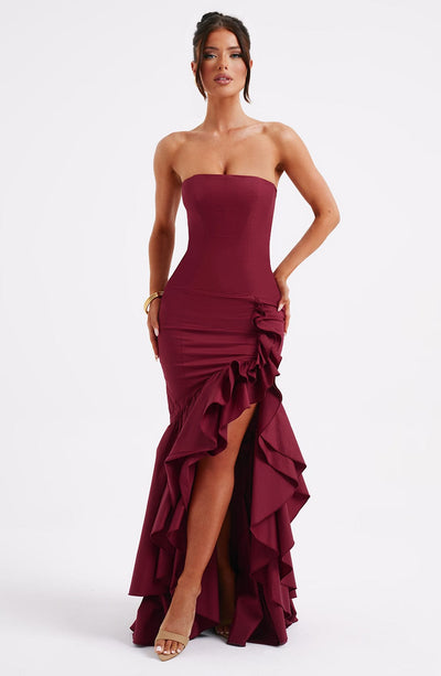 PHOEBE Maxi Dress - Burgundy
