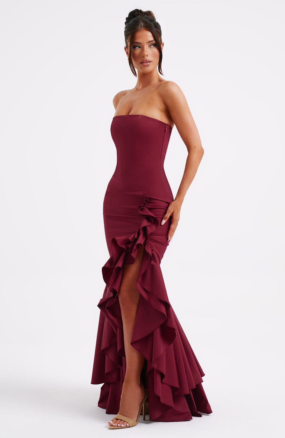PHOEBE Maxi Dress - Burgundy