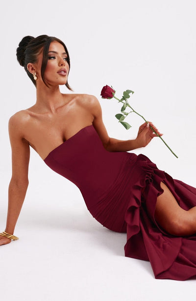 PHOEBE Maxi Dress - Burgundy