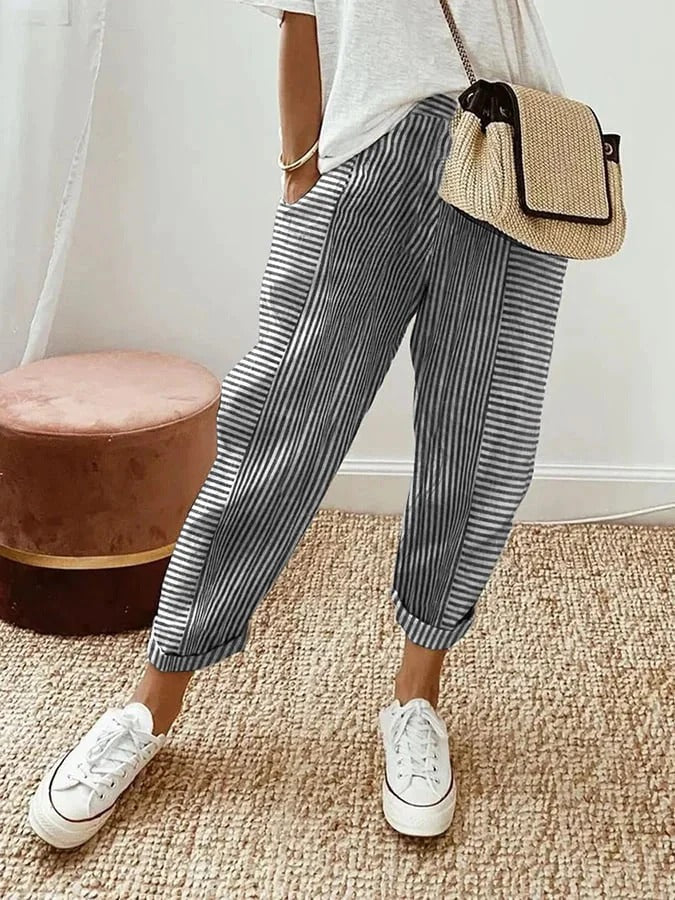 LEO – Striped Relaxed Trousers
