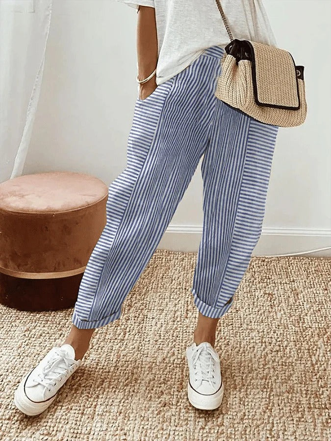 LEO – Striped Relaxed Trousers