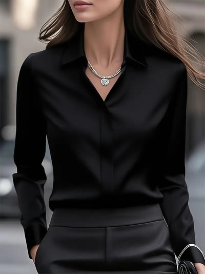 Jenna |  Elegant Long Sleeve Button Down Shirt