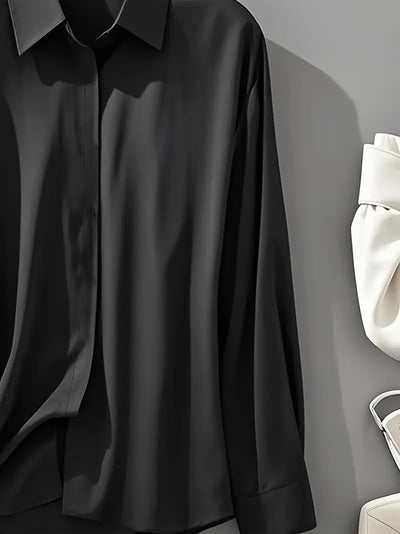 Jenna |  Elegant Long Sleeve Button Down Shirt
