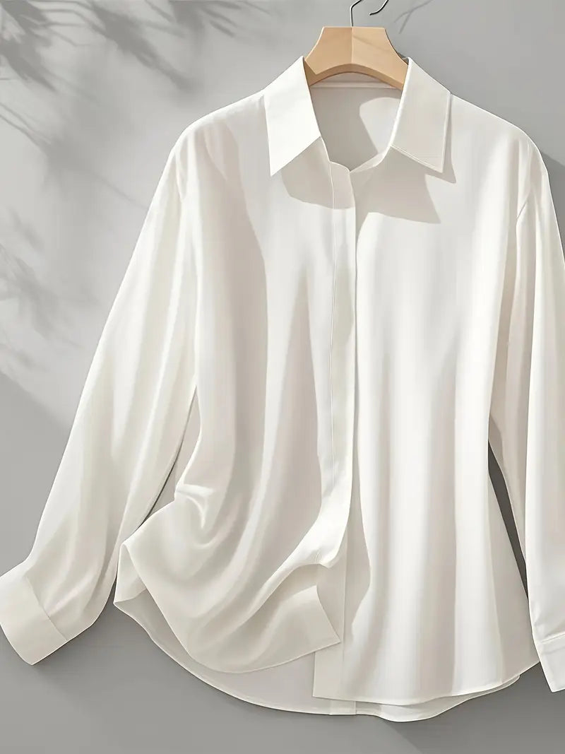 Jenna |  Elegant Long Sleeve Button Down Shirt