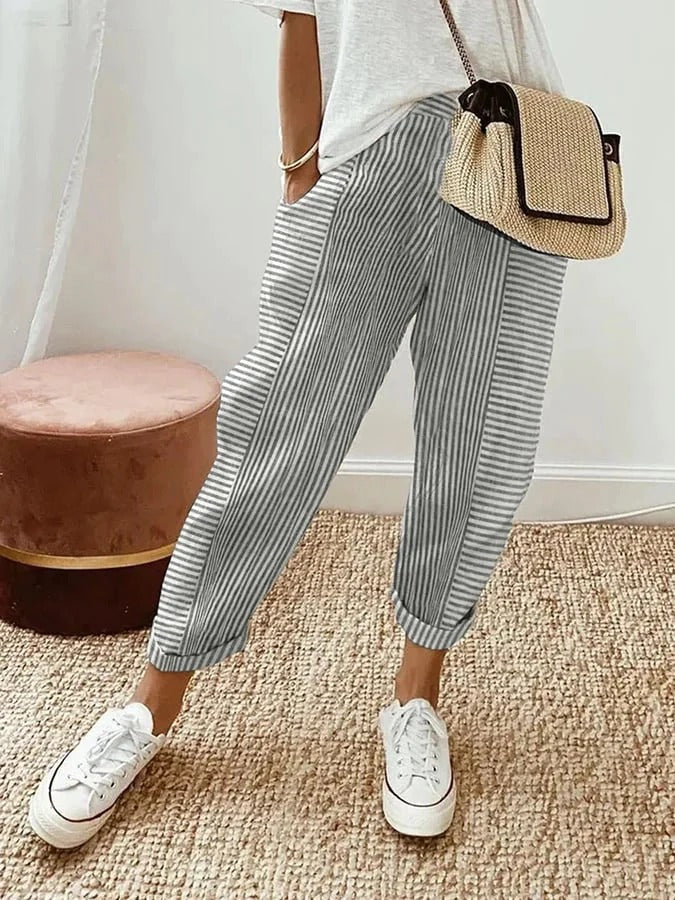 LEO – Striped Relaxed Trousers