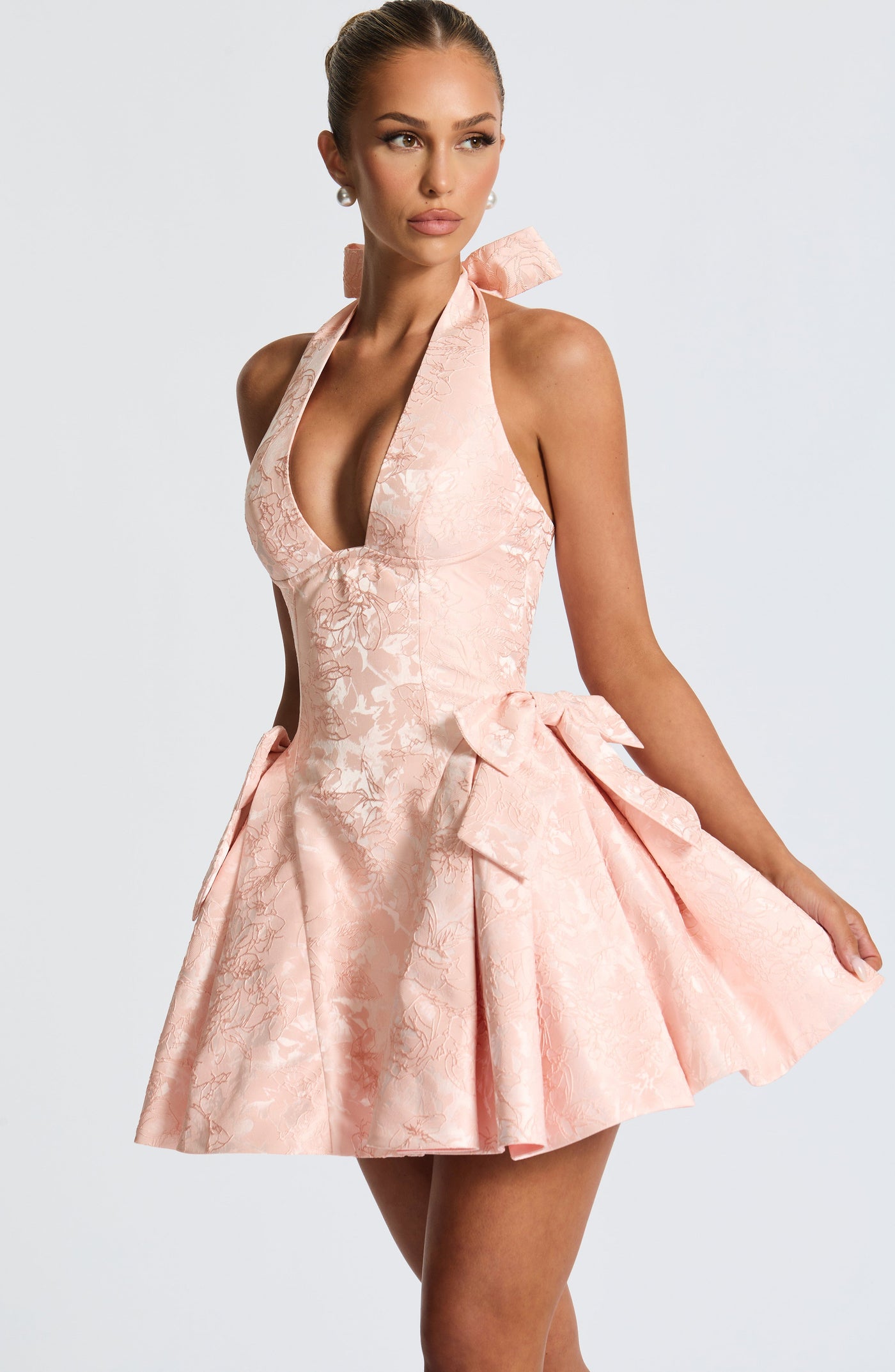 NELLY Mini Dress - Soft Peach