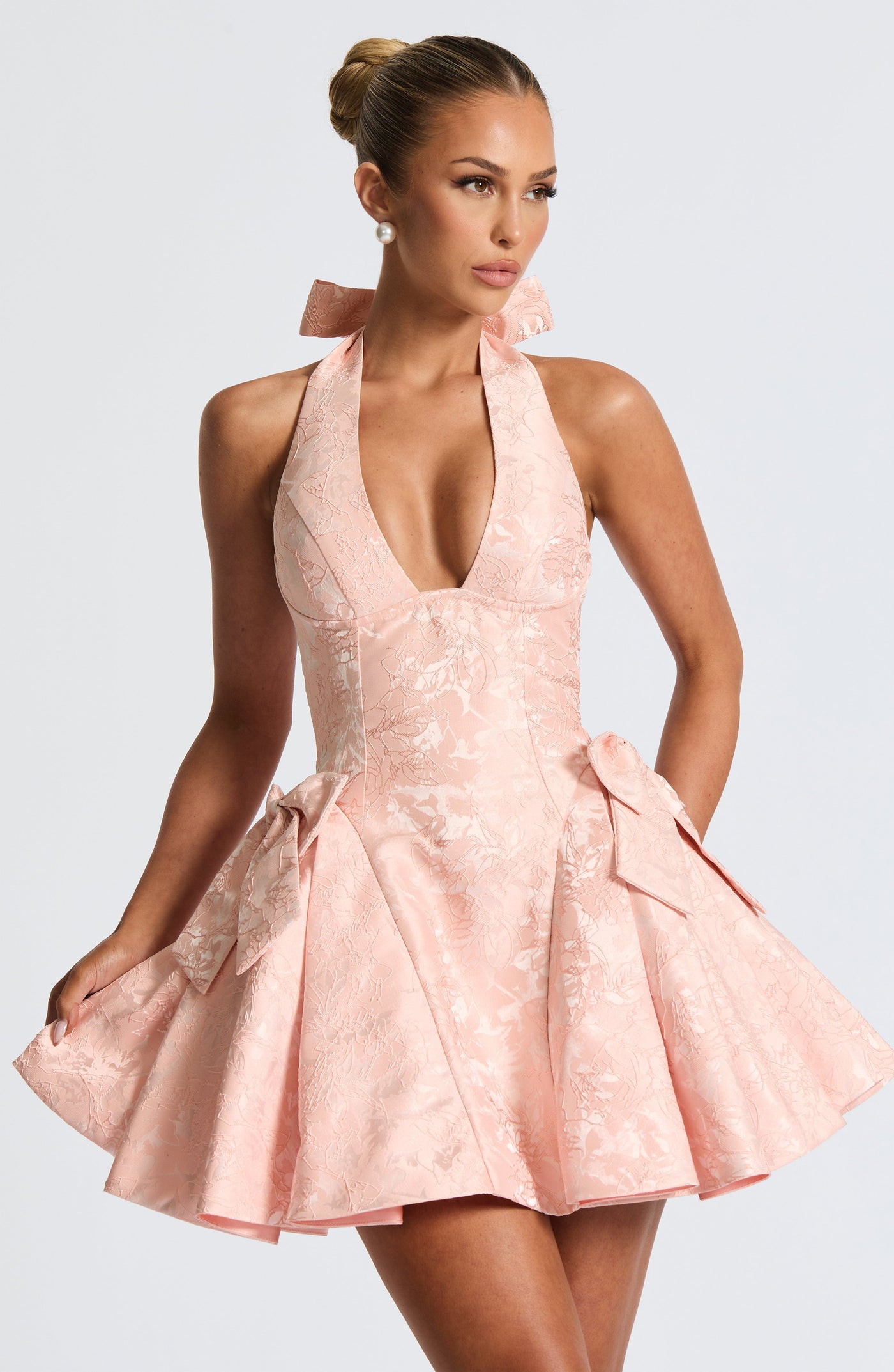 NELLY Mini Dress - Soft Peach