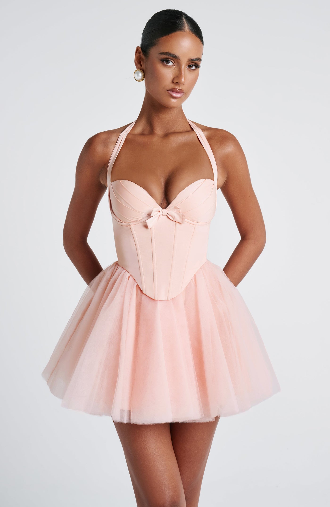 SACHA Mini Dress - Soft Peach