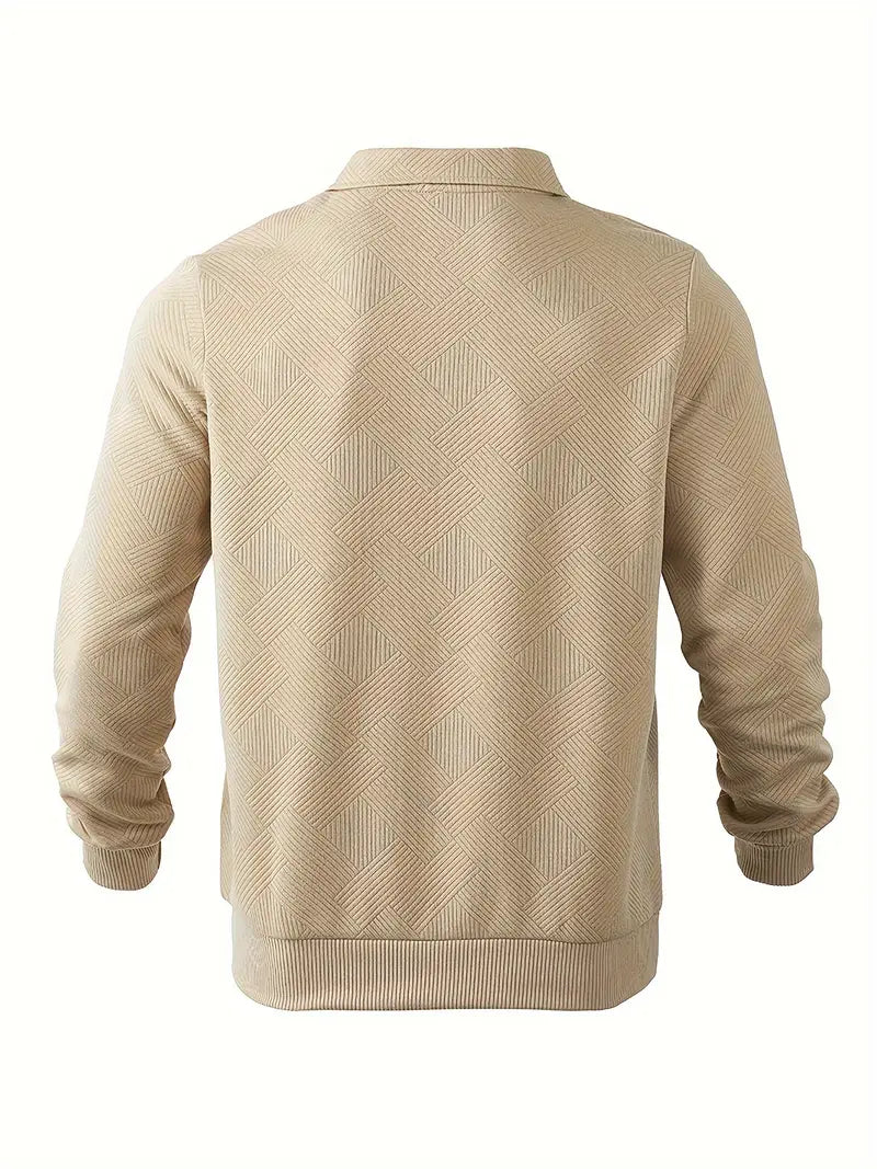 Baldrick - Vintage Zip-Up Hoodie with Geometric Design