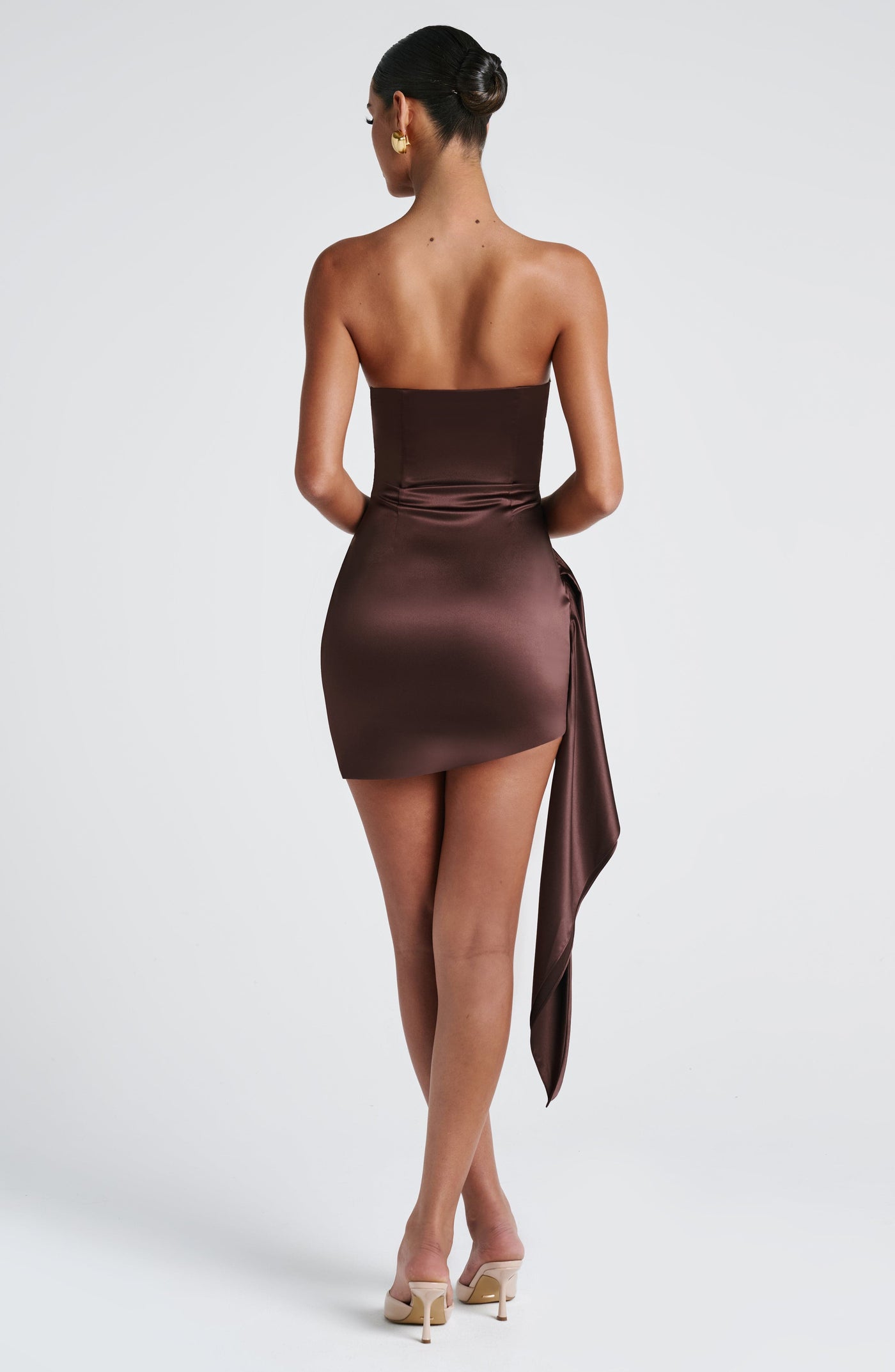 CIARA Mini Dress - Plum Brown