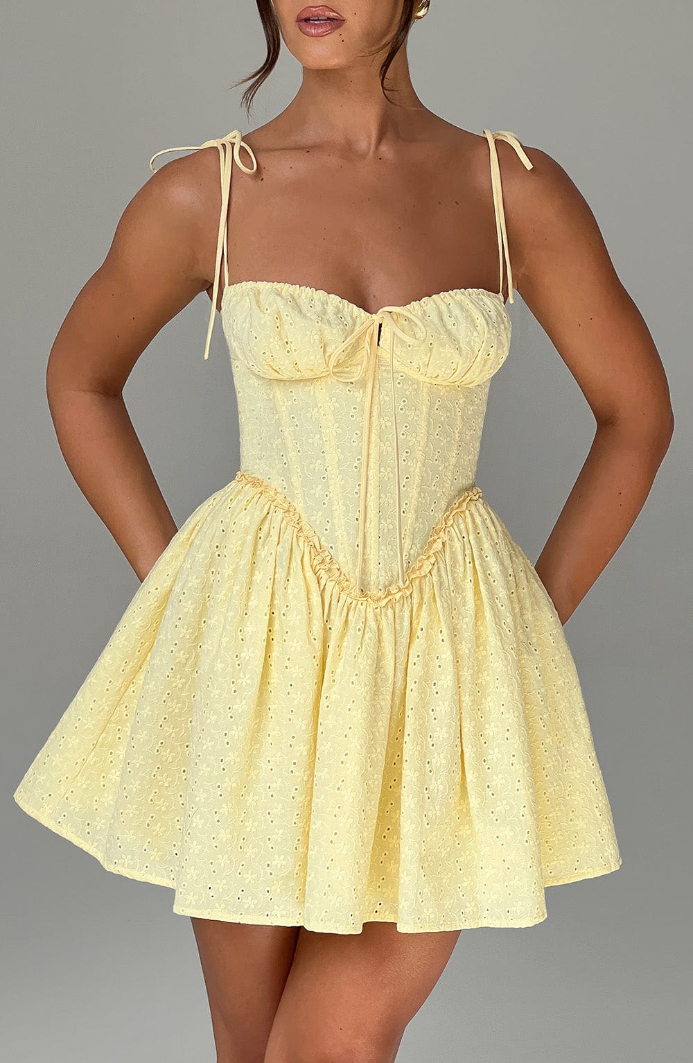 LOTUS Mini Dress - Lemon