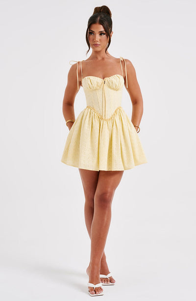 LOTUS Mini Dress - Lemon