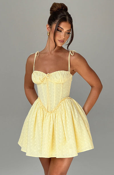 LOTUS Mini Dress - Lemon