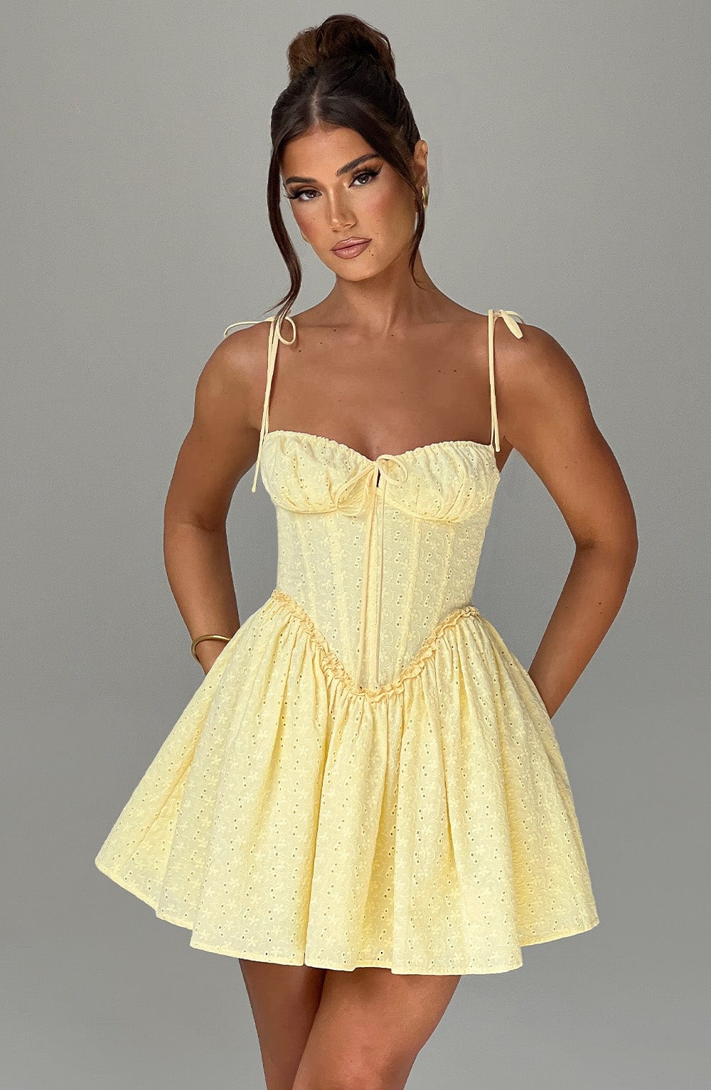 LOTUS Mini Dress - Lemon