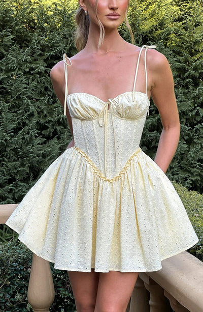 LOTUS Mini Dress - Lemon