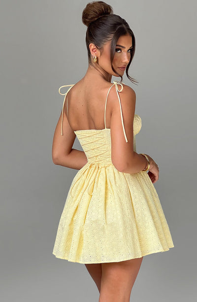 LOTUS Mini Dress - Lemon
