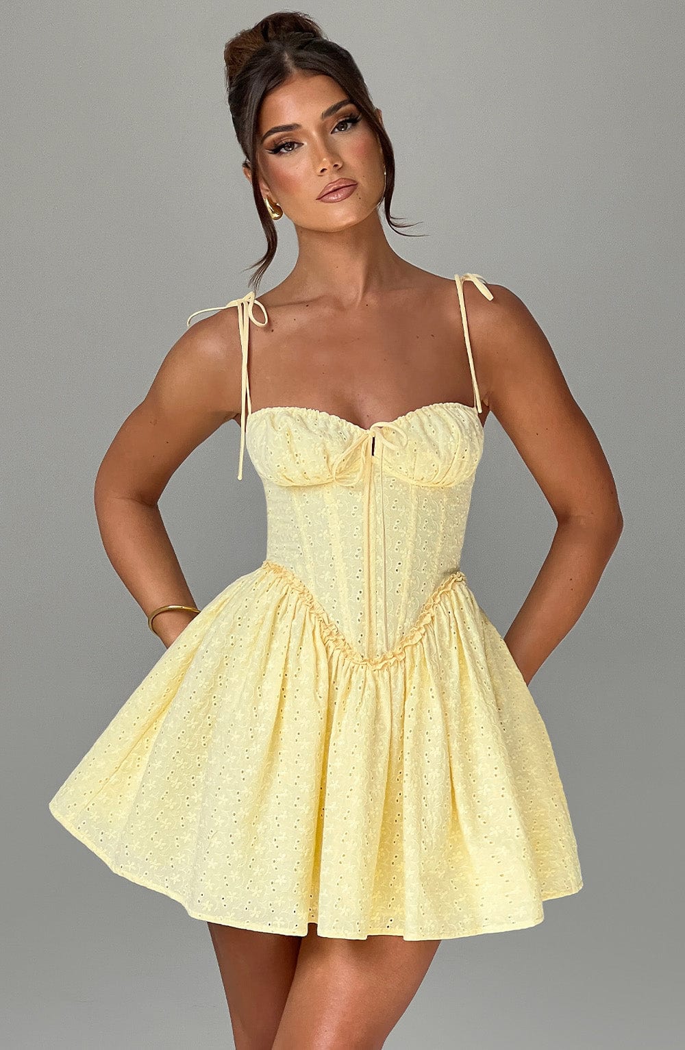 LOTUS Mini Dress - Lemon