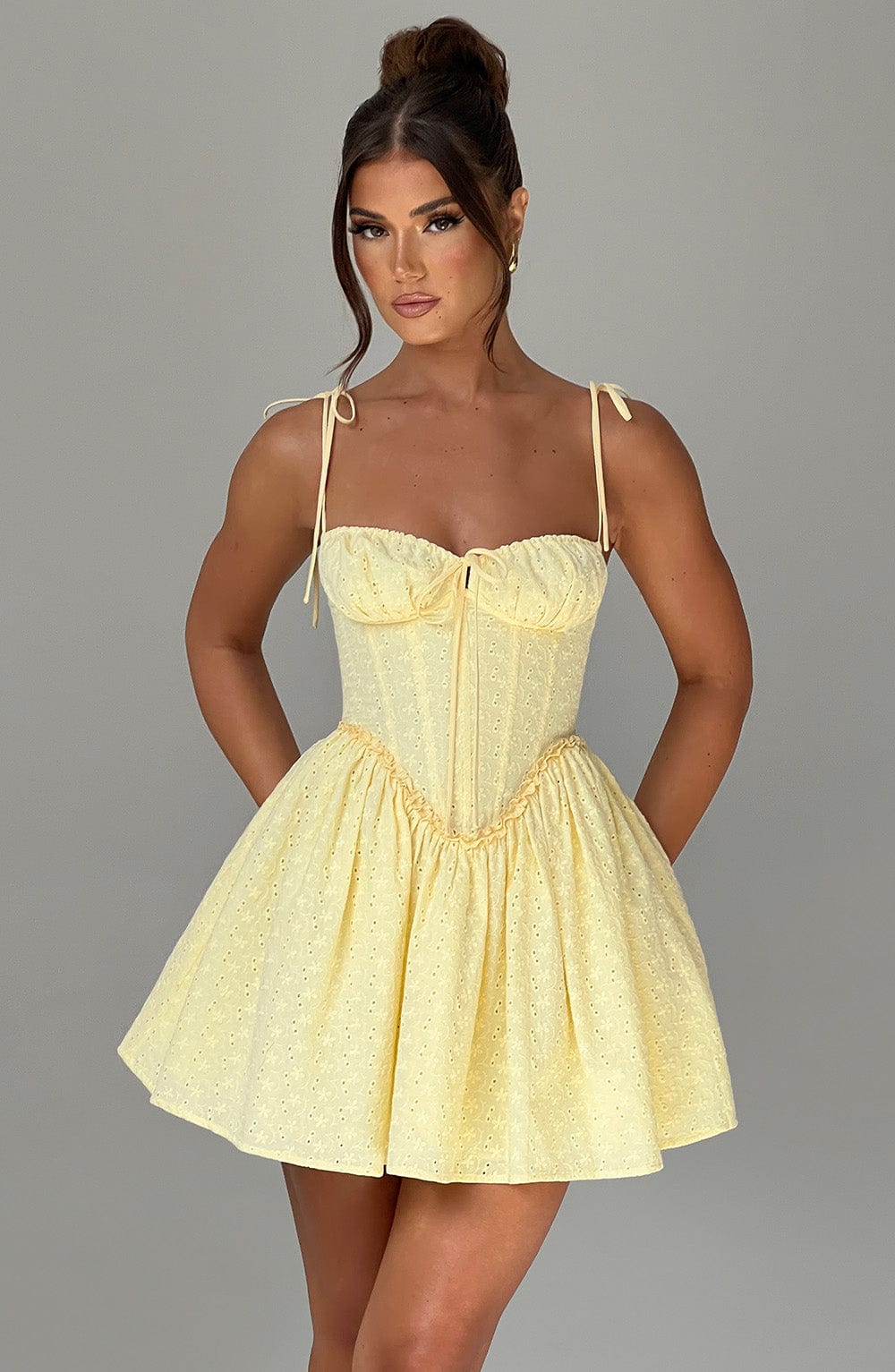 LOTUS Mini Dress - Lemon