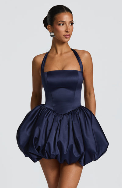 Caution Mini Dress - Navy