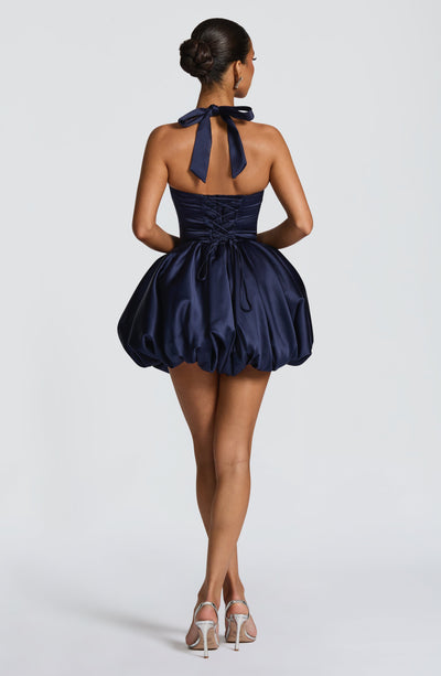 Caution Mini Dress - Navy