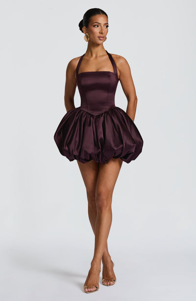 Caution Mini Dress - Plum