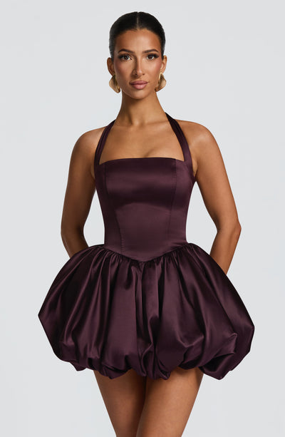 Caution Mini Dress - Plum