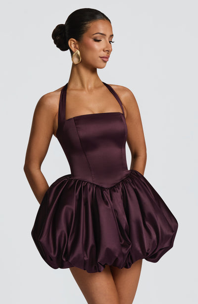 Caution Mini Dress - Plum